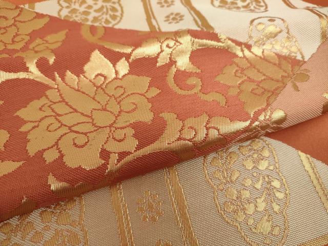 平和屋着物●西陣　川島織物　六通柄　本袋帯　名物裂花文　金糸　正絹　逸品　未使用　DABB4036ps 楽天市場】平和屋着物□極上 西陣 川島織物 六通柄 本袋帯 亀甲花唐草