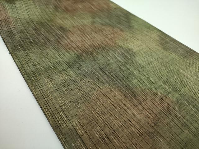 平和屋着物○両面 全通柄袋帯 紬地 琉球絣文様 正絹 逸品