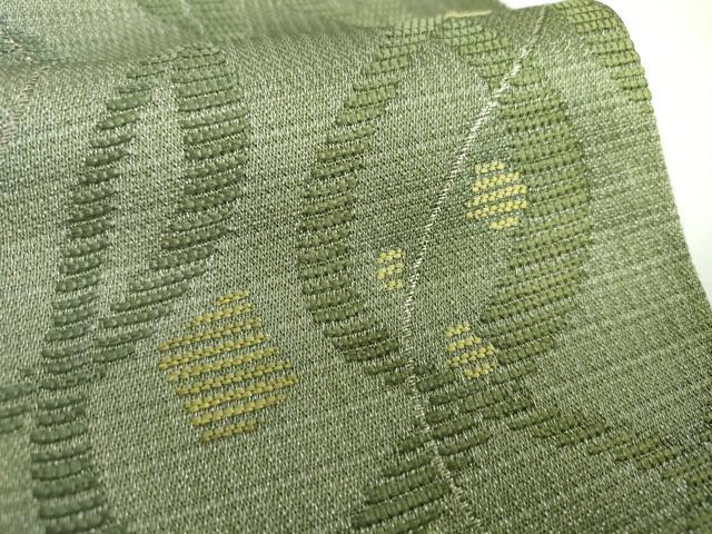 平和屋着物●黄金糸　両面　全通柄袋帯　よろけ縞　銀糸　正絹　逸品　DABB4056ps 平和屋着物○黄金糸 両面 全通柄袋帯 よろけ縞 銀糸 正絹 逸品