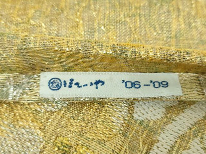平和屋着物●丸帯　櫛織り　立涌鳳凰花丸文　金銀糸　ほていや扱い　正絹　逸品　DABB4058ps