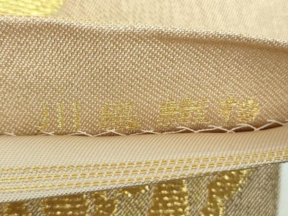 平和屋着物●西陣　川島織物　六通柄　本袋帯　花丸文　金糸　正絹　逸品　DABB4066ps