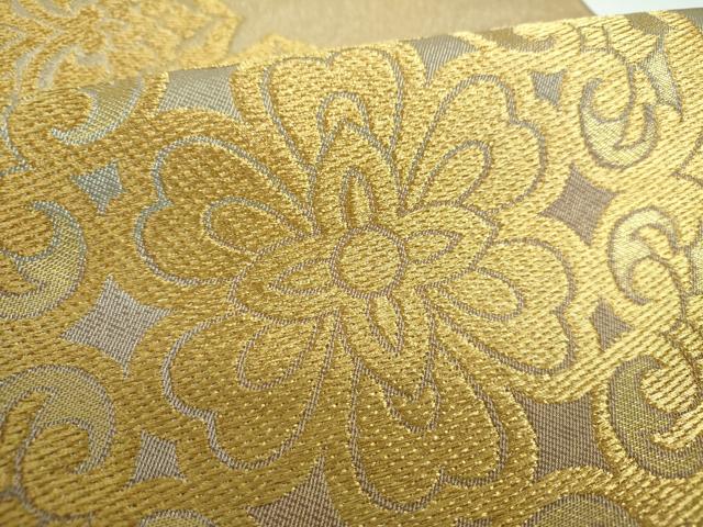 平和屋着物○西陣 川島織物 六通柄 本袋帯 花丸文 金糸 正絹