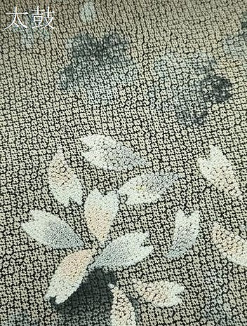平和屋着物●極上　中国人間国宝　将雪英　中国三大刺繍　相良刺繍　袋帯　舞桜　正絹　逸品　未使用　DABB4077ps