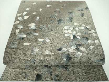 平和屋着物●極上　中国人間国宝　将雪英　中国三大刺繍　相良刺繍　袋帯　舞桜　正絹　逸品　未使用　DABB4077ps