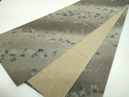 平和屋着物●極上　中国人間国宝　将雪英　中国三大刺繍　相良刺繍　袋帯　舞桜　正絹　逸品　未使用　DABB4077ps