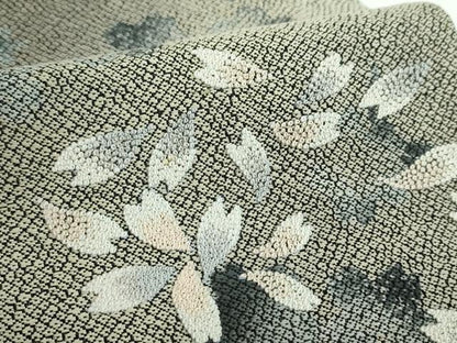 平和屋着物●極上　中国人間国宝　将雪英　中国三大刺繍　相良刺繍　袋帯　舞桜　正絹　逸品　未使用　DABB4077ps