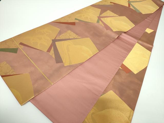 平和屋着物○西陣の名門 加納幸謹製 六通柄袋帯 色紙重ね