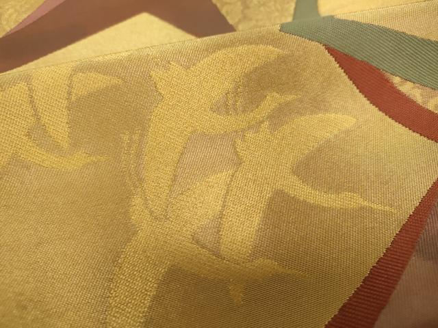 平和屋着物○西陣の名門 加納幸謹製 六通柄袋帯 色紙重ね