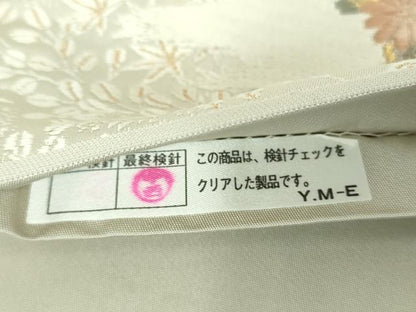 平和屋着物●西陣の名門 加納幸謹製 六通柄袋帯 唐織 扇面鳳凰 花丸文 金銀糸 正絹 逸品 DABB4096ps