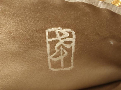 平和屋着物●西陣の名門 加納幸謹製 六通柄袋帯 唐織 正倉院花文 変わり間道 金銀糸 正絹 逸品 DABB4099ps