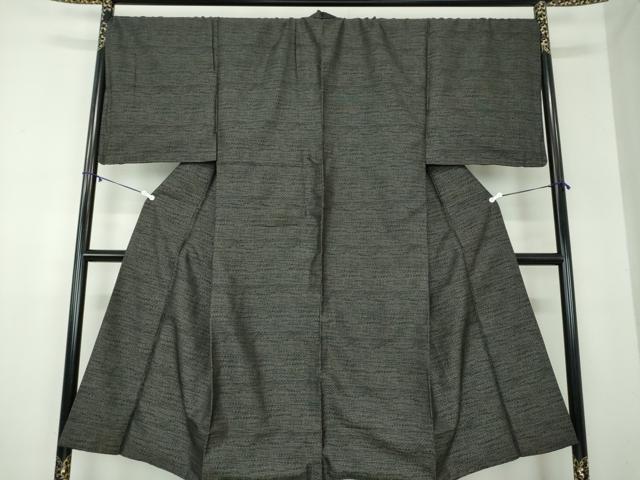 平和屋着物●男性　紬　幾何学文様　正絹　逸品　DABB4122ps