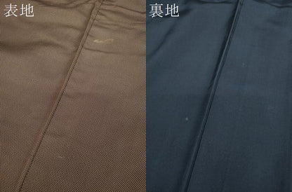 平和屋着物●男性　紬　菱文　正絹　逸品　DABB4124ps