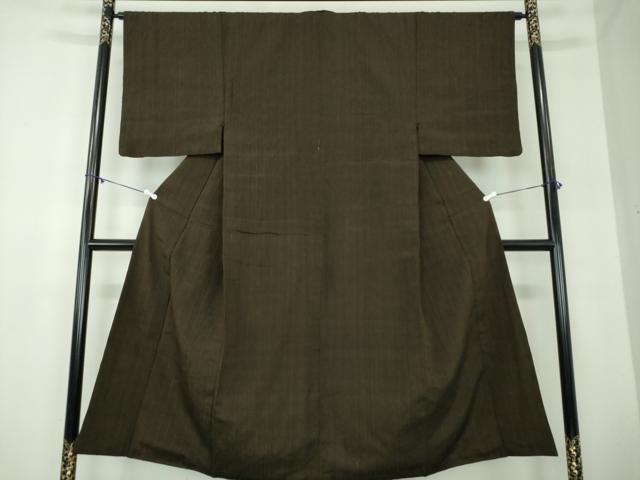 平和屋着物●男性　紬　縞　正絹　逸品　DABB4126ps