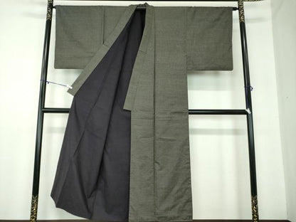 平和屋着物●男性　本場大島紬　亀甲柄　正絹　逸品　DABB4133ps
