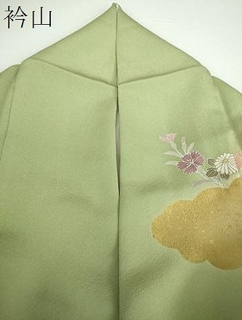 平和屋着物●訪問着　駒刺繍　雲取り花文　暈し染め　金彩　正絹　逸品　DABB4139ps