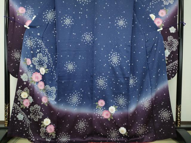 平和屋着物●豪華振袖　刺繍　舞桜　暈し染め　金彩　正絹　逸品　DABB4146ps