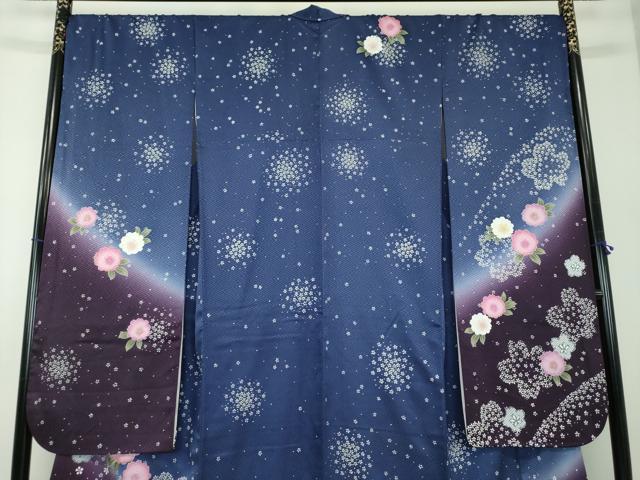 平和屋着物●豪華振袖　刺繍　舞桜　暈し染め　金彩　正絹　逸品　DABB4146ps