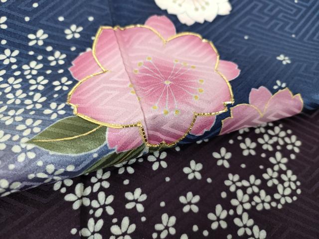 平和屋着物●豪華振袖　刺繍　舞桜　暈し染め　金彩　正絹　逸品　DABB4146ps 平和屋着物○豪華振袖 刺繍 舞桜 暈し染め 金彩 正絹 逸品 DABB4146ps