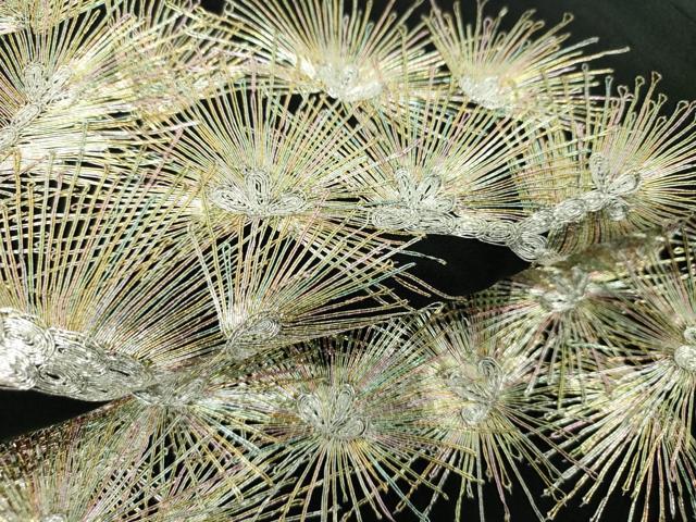 平和屋着物●国際的伝統工芸作家　十二代・藤林徳扇　苑寿　黒留袖　総駒刺繍　総刺繍　若松葉　金銀糸　正絹　逸品　DABB4149ps