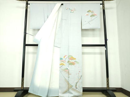 平和屋着物●訪問着　駒刺繍　吉祥花文　金彩　正絹　逸品　DABB4150ps