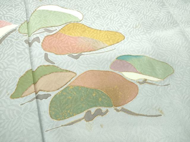 平和屋着物●訪問着　駒刺繍　吉祥花文　金彩　正絹　逸品　DABB4150ps 平和屋着物○訪問着 駒刺繍 吉祥花文 金彩 正絹 逸品 DABB4150ps