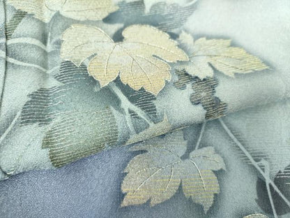 平和屋着物●京の匠日展作家　丹下雄介　訪問着　刺繍　葡萄蔦の葉文　暈し染め　金糸　やまと誂製　正絹　逸品　未使用　DABB4151ps