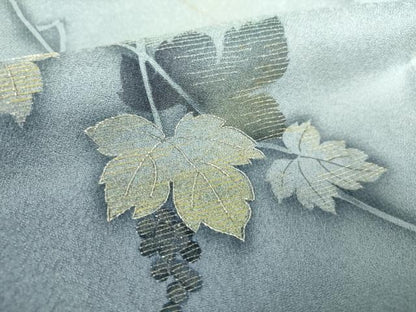 平和屋着物●京の匠日展作家　丹下雄介　訪問着　刺繍　葡萄蔦の葉文　暈し染め　金糸　やまと誂製　正絹　逸品　未使用　DABB4151ps