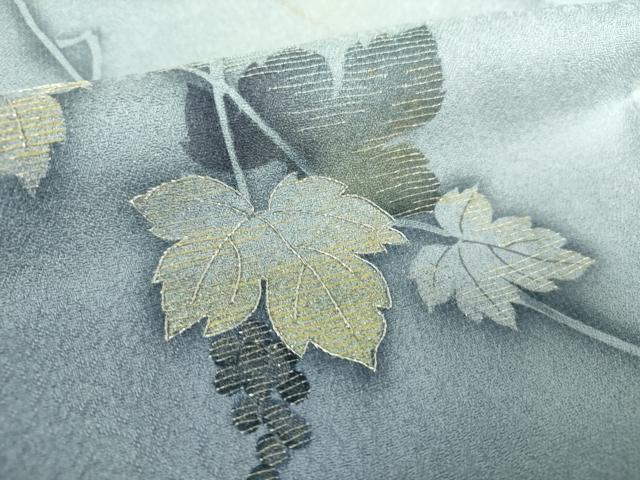 平和屋着物●京の匠日展作家　丹下雄介　訪問着　刺繍　葡萄蔦の葉文　暈し染め　金糸　やまと誂製　正絹　逸品　未使用　DABB4151ps