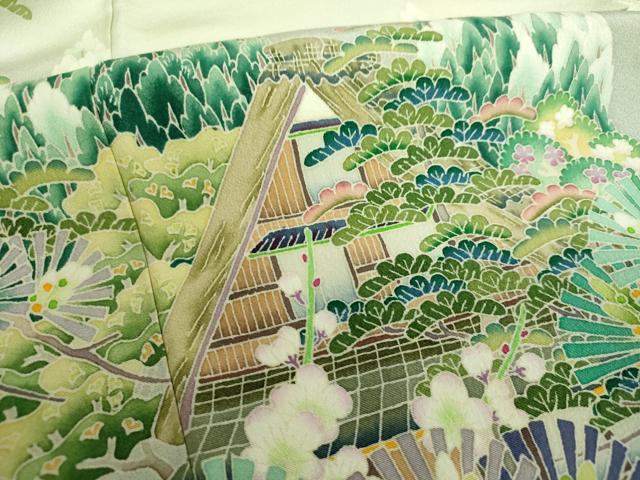 平和屋着物●本加賀友禅作家　松田准一　色留袖　飛鶴風景花文　暈し染め　正絹　逸品　DABB4152ps 色留袖 加賀友禅 女性着物 | 通販・人気ランキング - 価格.com