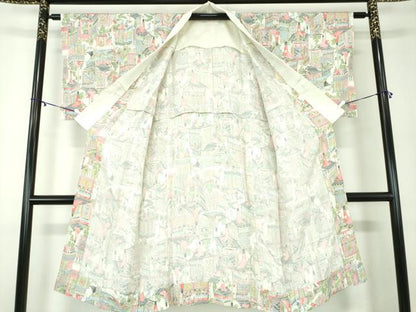 平和屋着物●上質な長襦袢 無双仕立て 山車 正絹 逸品 DABB4160ps