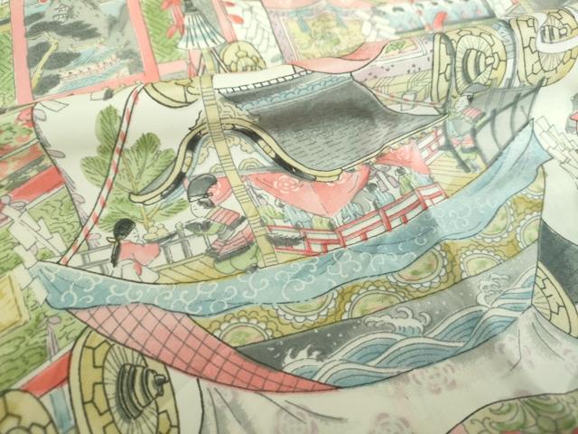 平和屋着物●上質な長襦袢 無双仕立て 山車 正絹 逸品 DABB4160ps