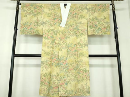 平和屋着物●上質な長襦袢 無双仕立て 花鳥風景 正絹 逸品 DABB4161ps