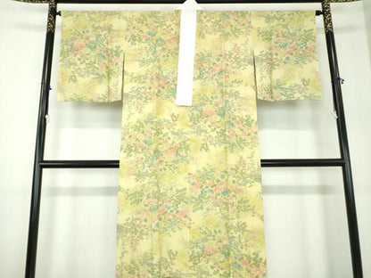 平和屋着物●上質な長襦袢 無双仕立て 花鳥風景 正絹 逸品 DABB4161ps