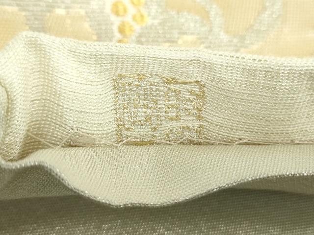 平和屋着物●極上 西陣 じゅらく謹製 六通柄袋帯 金華山織 花唐草文 金銀糸 正絹 逸品 DABB4166ps