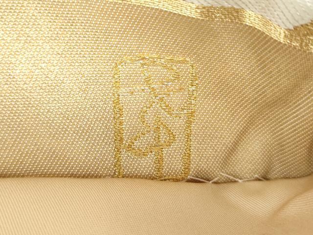 平和屋着物●西陣の名門 加納幸謹製 六通柄袋帯 色紙重ね花文 金糸 引箔 正絹 逸品 DABB4172ps