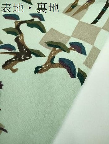平和屋着物●九寸名古屋帯 型染 日本昔話 ウサギとカメ 一寸法師 花咲かじいさん 鬼しぼ縮緬 正絹 逸品 DABB4202ps