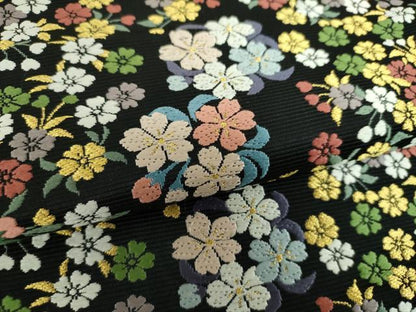 平和屋着物●西陣の老舗　1782年創業　山下織物　六通柄袋帯　唐織　西行法師　黒地　金糸　証紙付き　正絹　逸品　DABB4226ps