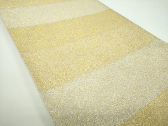 平和屋着物●全通柄袋帯 長尺織 軽紬金糸 更紗花唐草文 正絹 逸品 未使用 DABB4234ps