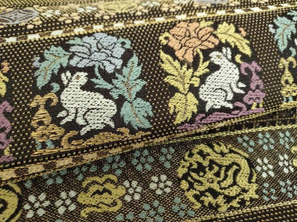 平和屋着物●極上　六通柄袋帯　唐織　金華山織　文龍名物裂　金糸　正絹　逸品　DABB4237ps