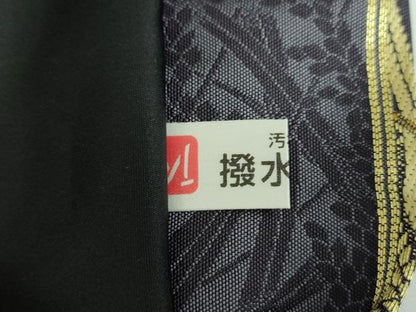 平和屋着物●六通柄袋帯　唐織　実り　稲穂に雀　金糸　正絹　逸品　未使用　DABB4242ps