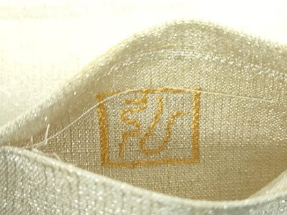 平和屋着物●桝屋高尾 ねん金綴錦 全通柄袋帯 横段文 金銀糸 正絹 逸品 DABB4243ps