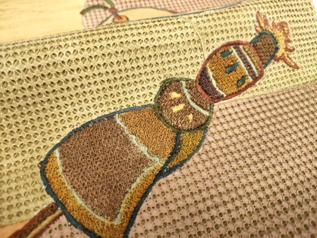 平和屋着物●中国三大刺繍 スワトウ相良刺繍 汕頭相良刺繍 総刺繍 太鼓柄袋帯 紬地 吉祥文様 正絹 逸品 DABB4245ps