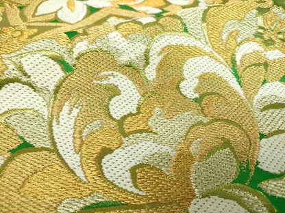 平和屋着物●西陣 川島織物 全通柄袋帯 唐織 亀甲更紗花文 金銀糸 松坂屋扱い 正絹 逸品 DABB4261ps