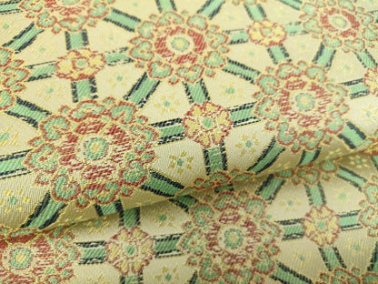 平和屋着物●龍村美術織物 全通柄九寸開き名古屋帯 蜀紅錦 正絹 逸品 DABB4299ps