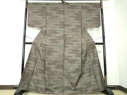 平和屋着物●本場大島紬 7マルキ 霞文 正絹 逸品 DABB4309ps