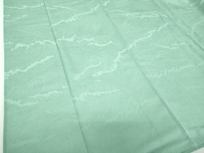 平和屋着物●上質な色無地 立波地紋 青磁色 正絹 逸品 DABB4310ps