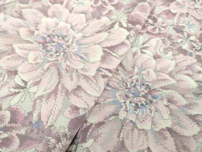 平和屋着物●本場大島紬　白大島　9マルキ　花尽くし　正絹　逸品　DABB4319ps