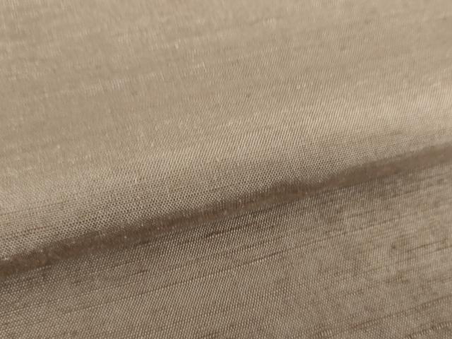 平和屋着物●結城紬 色無地 胡桃染色 正絹 逸品 DABB4321ps