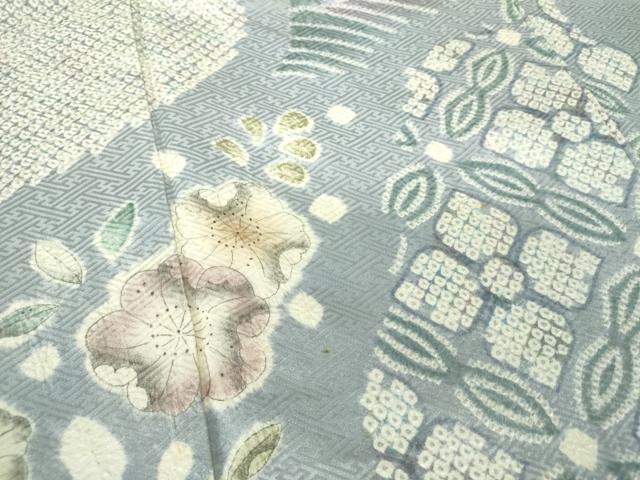 平和屋着物●訪問着　総絞り　辻が花　正絹　逸品　DABB4322ps