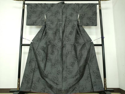 平和屋着物●本場大島紬 花丸文 正絹 逸品 DABB4324ps